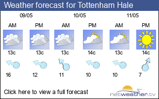 Weather forecast for Tottenham Hale